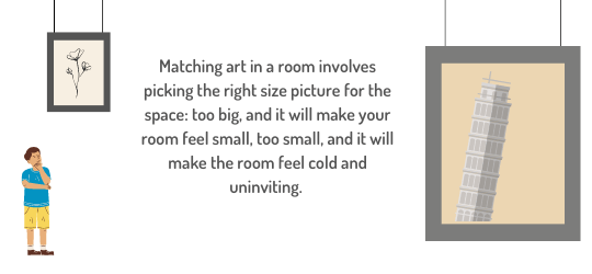 importance of matching the size of your artwork to the size of the room
