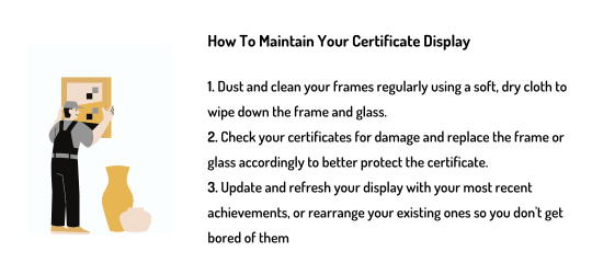 how to maintain your certificate display