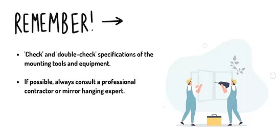 Remember Infographic For Those Planning to Hang Heavy Mirror on Wall