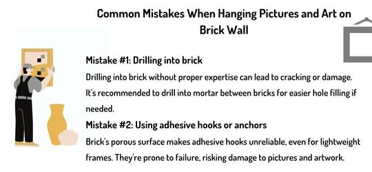 Common Mistakes When Hanging Pictures and Art on Brick Walls
